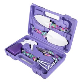 Sarini Gardening Tools - 5-Piece Lightweight Gardening Set with Non-Slip Handle,Fashionable Floral Design,Best Gift for Garden Lovers