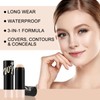 Apooliy Matte Foundation Stick,Lightweight Buildable Full Coverage, Longwear Face Foundation，Concealer