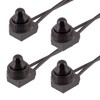 Powice 4 x Mini Switch with Wire 3-250V/6A, Round Self-Locking