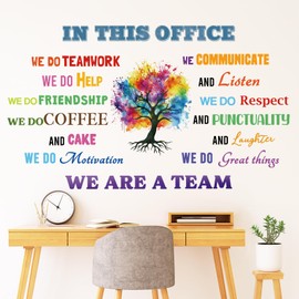 DECOWALL DS9-8086 Office Quotes Wall Stickers Decals Decor for Positive Sayings Peel and Stick Motivational Teamwork Company Art We are A Team
