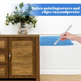 4PCS Paint Brushes for Walls, 0.45/0.6 Inch Trim Paint Brush Edge Painting Tool, Small Painting Brush for Baseboards, House Wall Corners, Touch up Paints