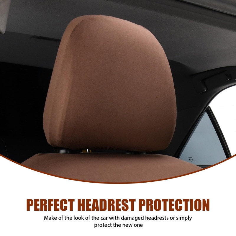gunhunt Pack-2 Car Headrest Covers, Soft Dust-Proof Protector Covers, Seat