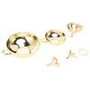 5 Pcs Funnel Set Stainless Steel Gold Plating Wide Mouth