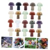 IWOWHERO Set of 20 Small Mushroom Ornaments Crystal Mini Mushrooms