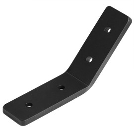 eoere 6 PCS 4" Heavy Duty Steel Corner Brace Black Brackets, Flush Inside 45 Degree Angle Post Beam Connectors, Width 1-1/2", Thickness 5/16"