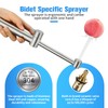 Stainless Steel Handheld Bidet Sprayer Attachment with Knob Handle for