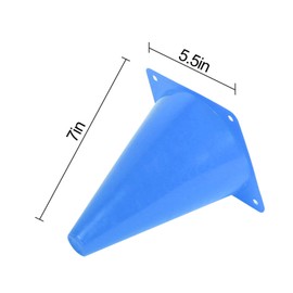 KINJOEK 30 Pack 7 Inches Sports Training Cones, Blue Traffic Cones with Rounded Edges for Safety, Soccer, Football, Basketball Coaching, Agility, Drill Training, Field Marker Cones