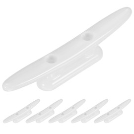 TIXIPEM 4 in Boat Dock Cleats [6PCS] - Rustproof Nylon Boat Cleats Tie Down Use for Piers & Docks & Kayaks & Sailboats & Marine [White, 40mm Hole Centers] Kayak Rope Tie Nautical Decor