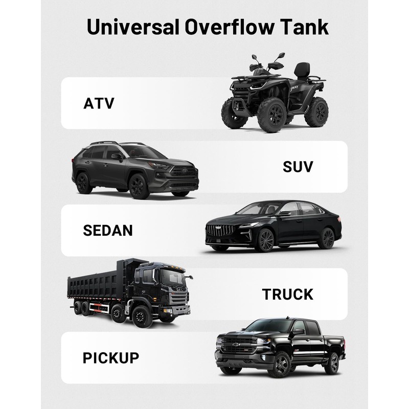 EVIL ENERGY Coolant Overflow Tank, Aluminum Radiator Tank, Reservoir Expansion