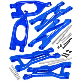 RCHuiWow RC Suspension Arms Upgrades Part for 1/10 Gorgon 4X2 Mega 550 Brushed Monster Truck(ARA3230), Alloy Aluminium Front Upper& Front Lower& Rear Suspension Arms A arms, Navy Blue