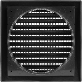 Vent Systems Diameter 150 mm, outer dimensions 190 x 190 mm, 2 pieces, anthracite, ventilation slit cover for dryers, ventilation openings and exhaust pipe, suitable for outdoor use