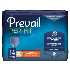 Prevail Per-Fit Protective Underwearfor Men, Extra Large, 14 Count