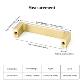 goldenwarm Gold Cabinet Handles 3in Drawer Handles,10 Pack - LS9902GD76 Gold Drawer Pulls Kitchen Cabinet Pulls Gold Hardware for Cabinets Dresser Drawer Handles