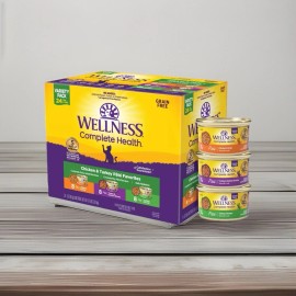 Wellness Target Grain Free Wet Cat Food Variety Pack Chicken Turkey Pate 24 Cans