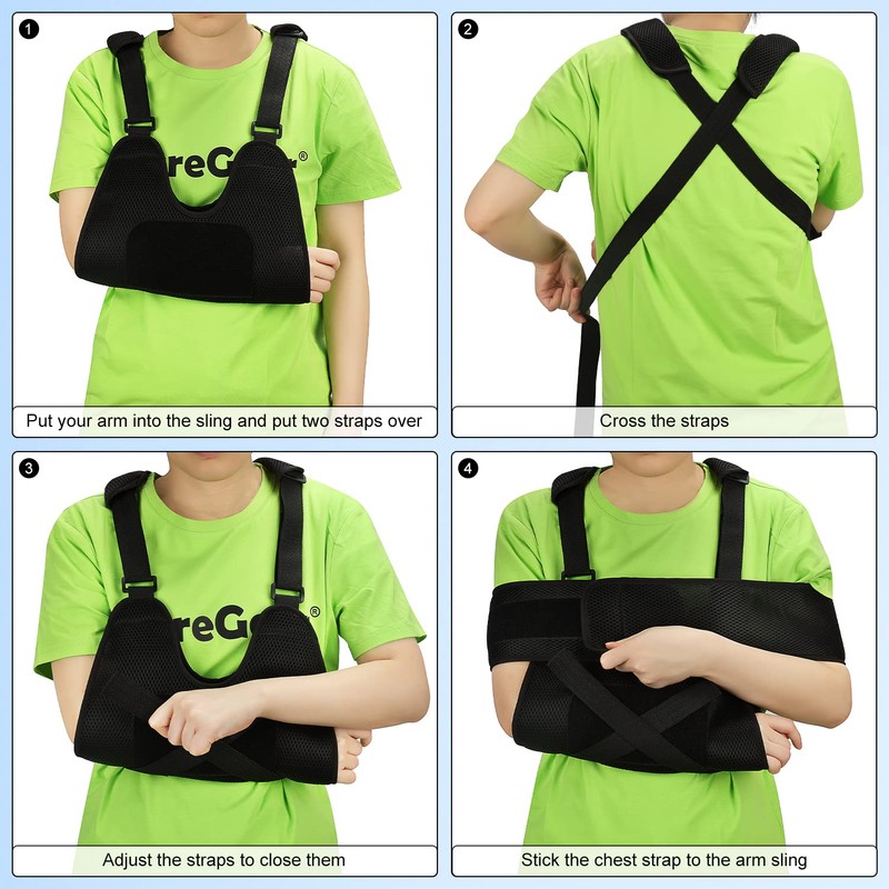 supregear Arm Sling Shoulder Immobilizer, Adjustable Medical Rotator Cuff Support