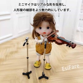 EsiFare 1pcs Stand Microphone Toy Props Microphone for Dollhouse Musical Instrument Accessories Portable Lightweight Photography Props DIY Miniature Model Lovers Must-have Miniature Scene Making Toy