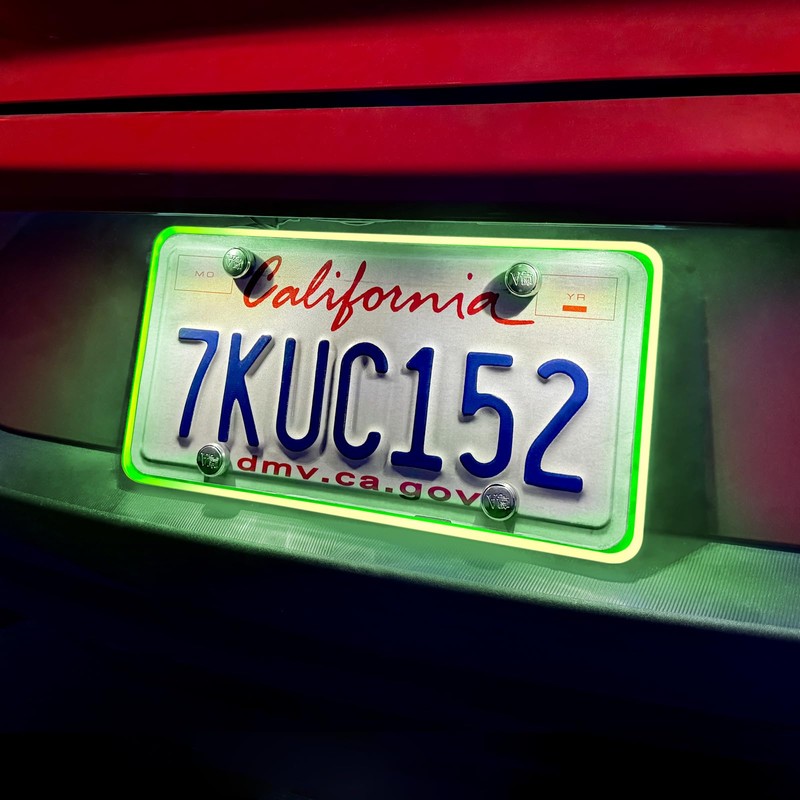 FXETRNL Waterproof LED License Plate Frame - Easy to Install