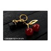 Lmuwecno Luxurious 18K Gold Plated Cherry Bag Charm, Cherry Keychain