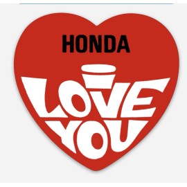 Bill Of Sale Cycles Vintage “Honda I  You” Sticker Decal CT90 CT70 Monkey Honda Mini Trail CB350