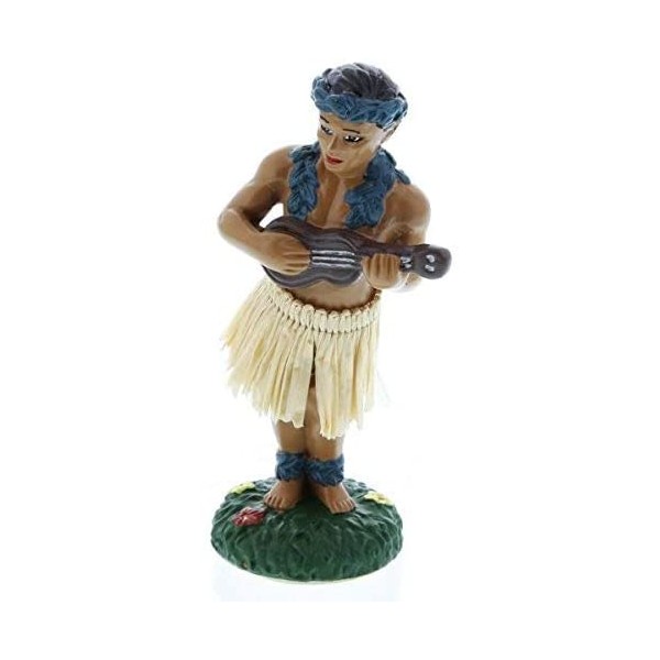 Hawaiian Hula Boy with Ukulele Miniature Dashboard Doll