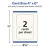 Avery Printable Rectangle Scalloped Postcards with Sure Feed Technology, 4"