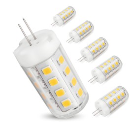 Cheopha G4 Led Bulb 12V 3W, T3 JC Type Bi-Pin Base, Warm White 2700K Equivalent to 30W Halogen Bulb, G4 Landscape Light Bulb for Outdoor Landscape Lighting, Non-Dimmable, Pack of 6