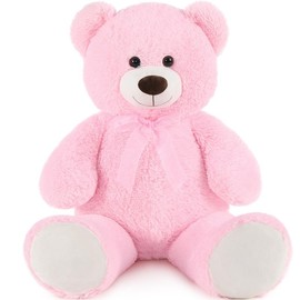 MaoGoLan 36" 51" Giant Teddy Bear Stuffed Animal, Big Teddy Bear for Girlfriend, Kids and Friends, Large Teddy Bear for Birthday, Wedding party, Anniversary  #dealsforyoudays:_Pink_36in
