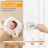 Amerdeco 1 Pack Privacy Door Handles, Brushed Satin Nickel Interior,