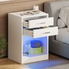 ADORNEVE LED Nightstands Set of 2,Night Stands for Bedrooms Set