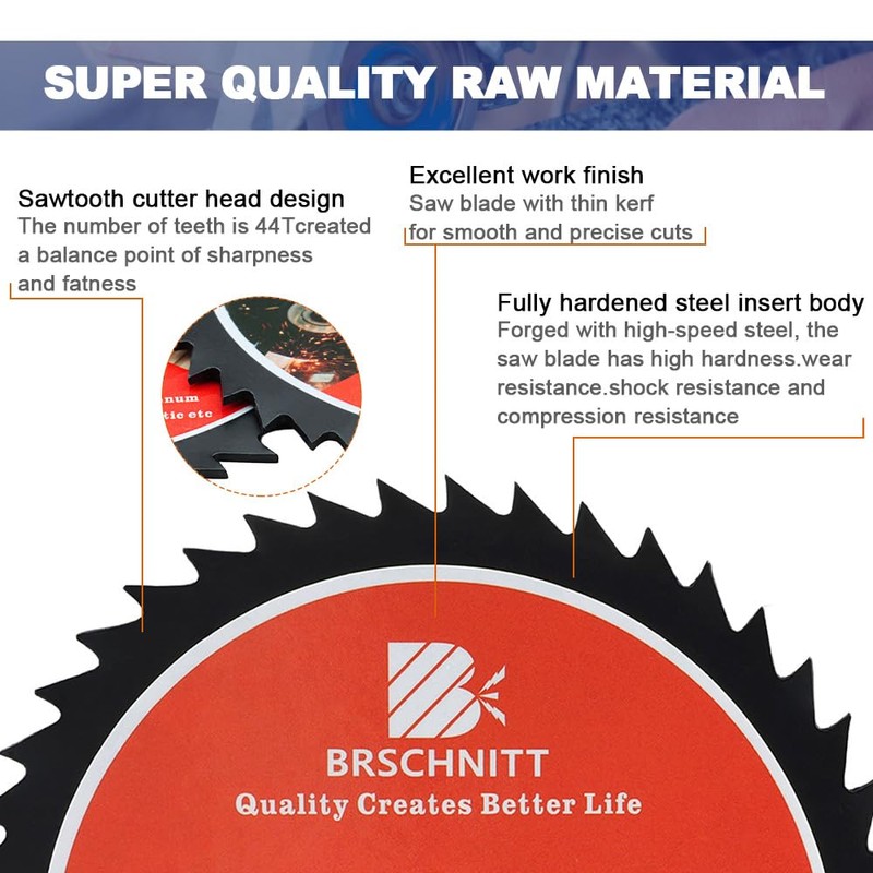 HSS Circular Saw Blade 3 3/8inch - BRSCHNITT 5pcs 44T