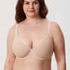 DELIMIRA Women's Cosnufy Sheer Mesh Bra Full Coverage Plus Size