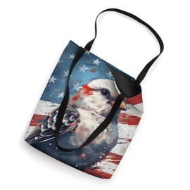 Patriotic Bird Lover American Flag Snow Bunting Tote Bag