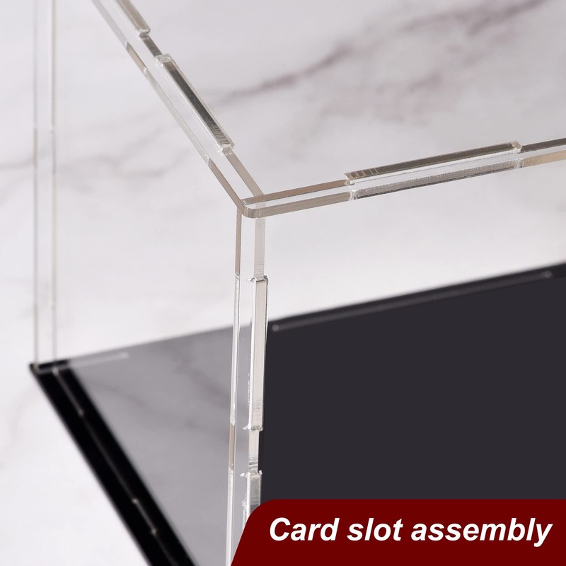 sourcing map Acrylic Clear Display Case Box Dustproof Protection Showcase