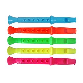 Henbrandt 60 x Children's Plastic Recorder / Penny Whistle Assorted Colours Wholesale Bulk Buy