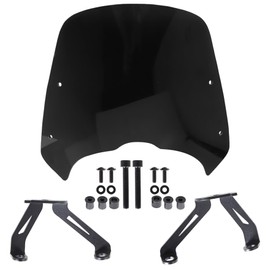 Motorcycle Dark Smoke Acrylic Glass Windshield w/Mounting Accessories Kit Replacement for VN 650 VN650 Vulcan S N70 2015-2020
