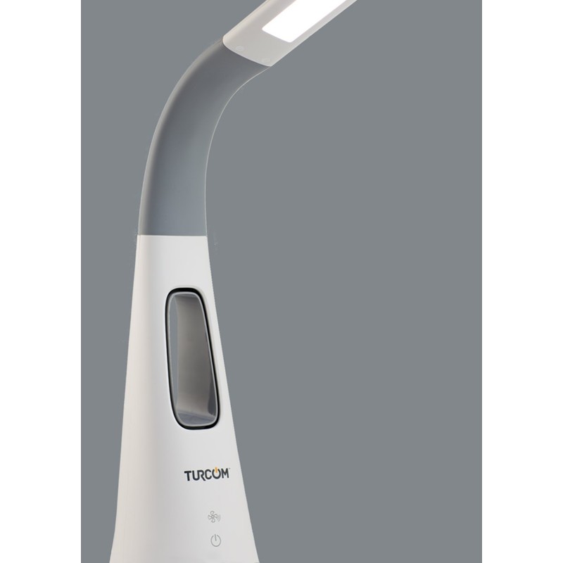 Turcom LED Desk Lamp with Fan, Cool Breeze Lamp with