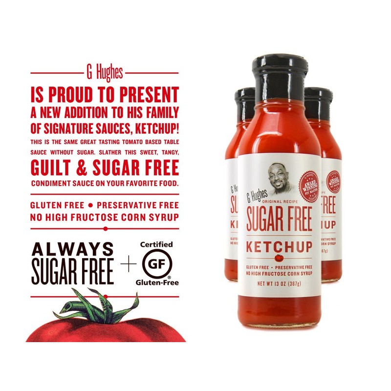 G Hughes Sugar Free Ketchup, 2 Pack 13 oz