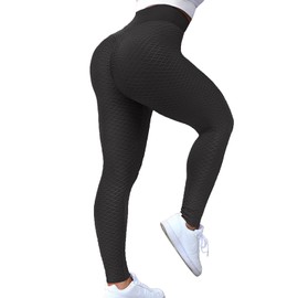 Women V Cross Waist Butt Lifting Crossover Leggings Scrunch Workout Booty Leggings for Women High Waisted