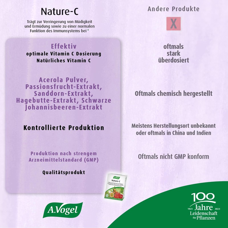 A.Vogel Vitamin C Tablets, 40 Lozenges, Natural Vitamin C, Vegan,