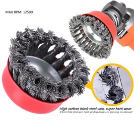 Wire Wheels for 4 1/2 Angle Grinder, 4&3 Inch Wire Wheel Brush Cup Brush Set, Wire Wheel for Angle Grinder, Angle Grinder Wire Wheel for Heavy&Light Duty Work, 5/8 Inch 11 Threaded Arbor