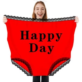 lanbqiuer Granny Panties Gag Gifts for Women Funny (US, Alpha, One Size, Regular, Regular, Red)
