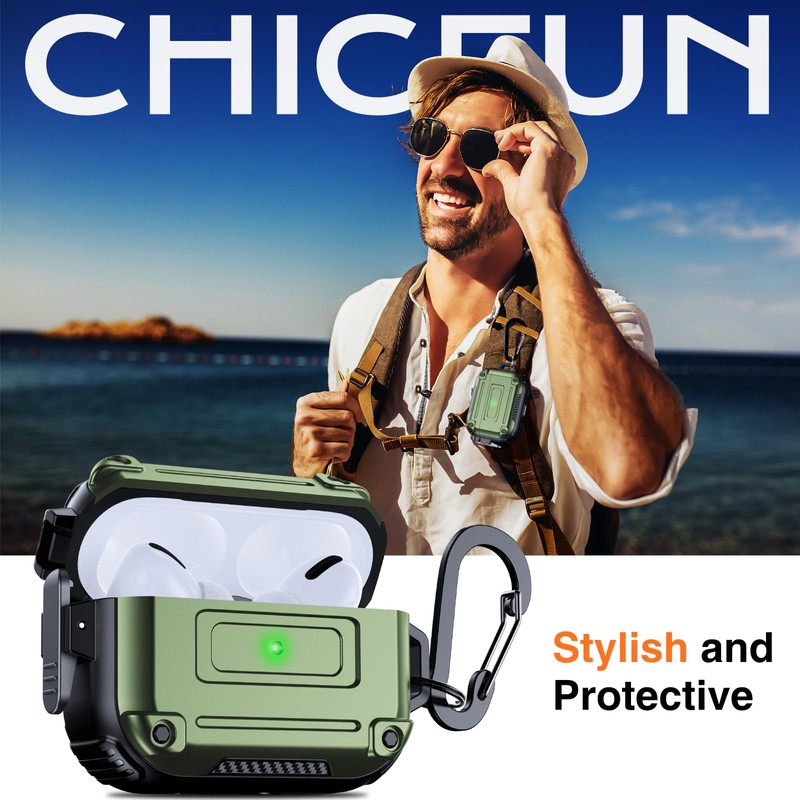 Chicfun Armour Lock for AirPods Pro 2nd Generation Case with