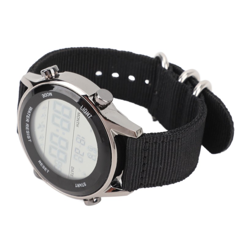 Men Digital Sports Watch Waterproof Alarm Countdown Dual Time Zone