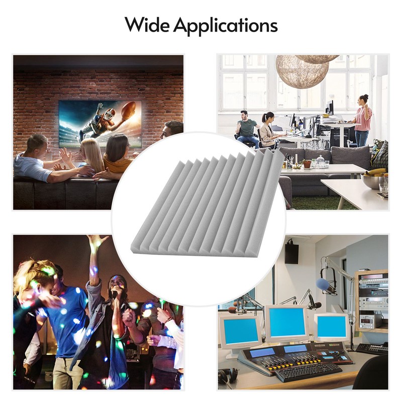 24pcs/pack Studio Foams Sound Insulation Foam Sound Absorbing Panels Soundproof
