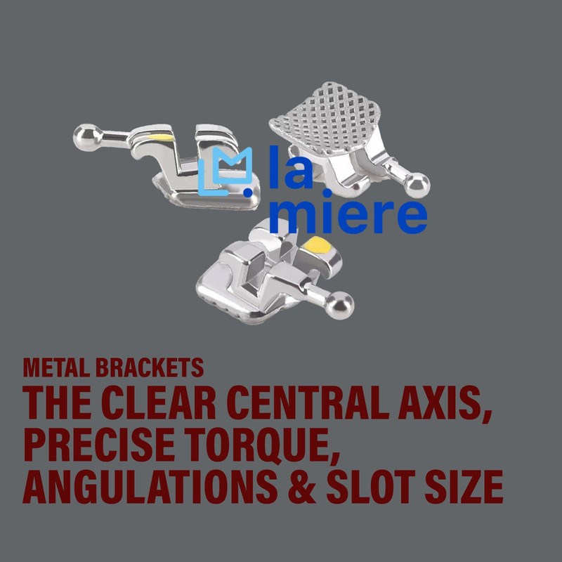 LA MIERE 20PCS Teeth Metal Braces, MIM Monoblock Brackets, 0.22