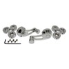 Chrome Billet Aluminum Window Crank Kit - Compatible/Replacement for Chevy/Ford/Mopar