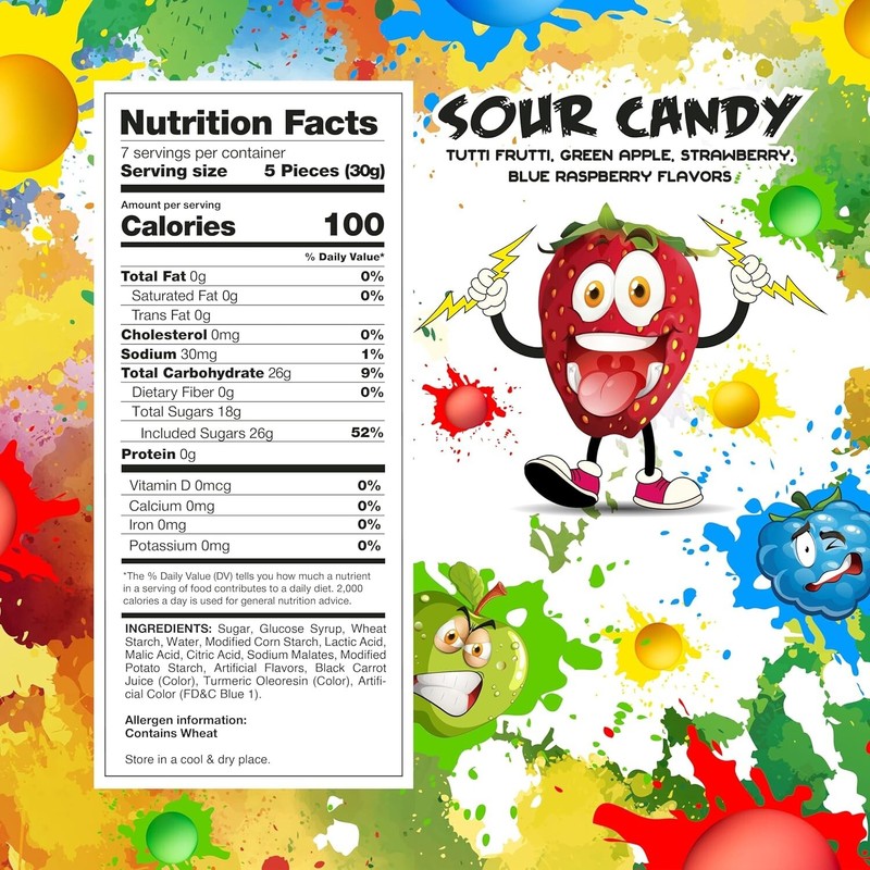 SourZap Sour Blastz Gummy Candy | 8-Ounce Pack | Assorted