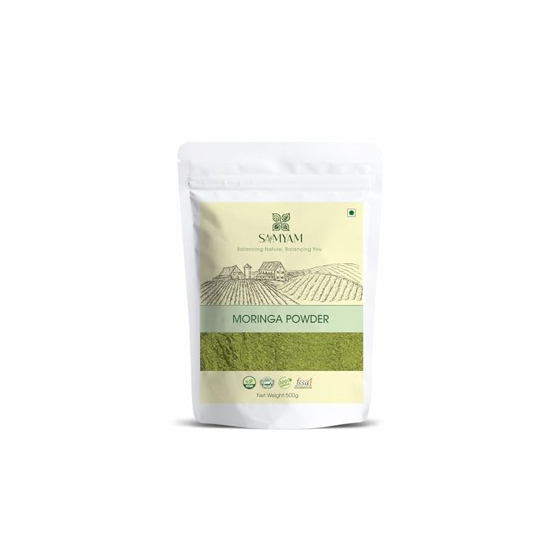 SAMYAM Moringa Leaves Powder - 500g Pack | Superfood Supplement,