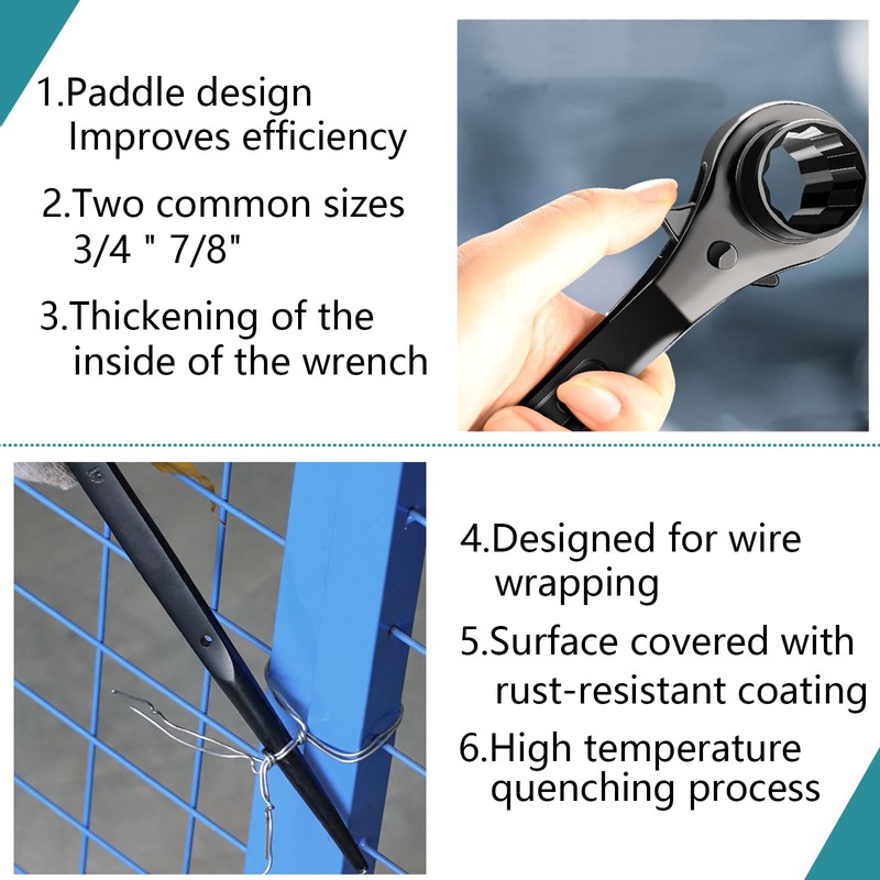 groword Reversible Ratcheting Wrench,Including 3/4",7/8" OR 19mm,22mm,12 Point Double Ended