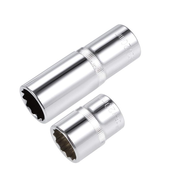 sourcing map 1/2-Inch Drive by 20mm Deep and Shallow Socket